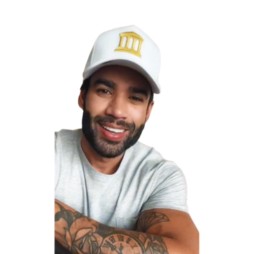 BONÉ EMBAIXADOR BRANCO E DOURADO