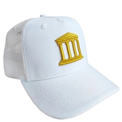 BONÉ EMBAIXADOR BRANCO E DOURADO