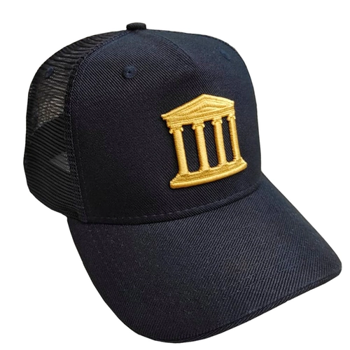 BONÉ EMBAIXADOR PRETO COM BORDADO DOURADO