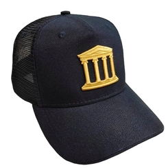 BONÉ EMBAIXADOR PRETO COM BORDADO DOURADO