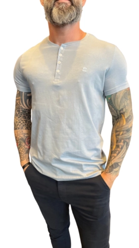 CAMISETA HENLEY EGIPCIO GOLA PADRE