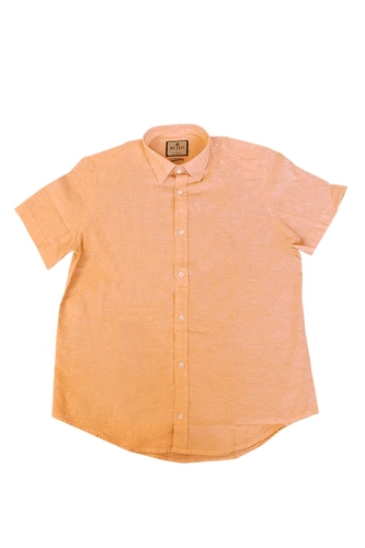 CAMISA MC SLIM FIT LINHO LARANJA 4