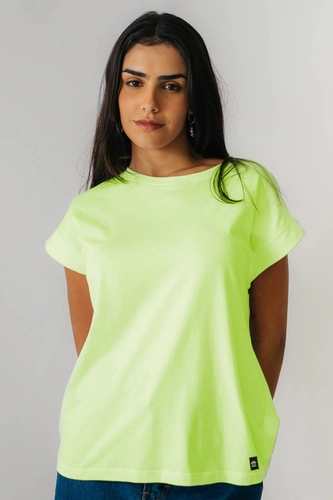 T - SHIRT BLOCADA MANGAS FEMININA