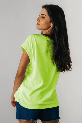 T - SHIRT BLOCADA MANGAS FEMININA