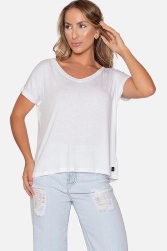 CAMISETA BASIC GOLA V FEMININA