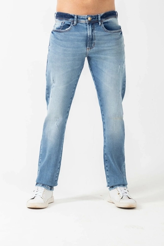 CALCA JEANS SKINNY MASC AZUL CLARO AZUL
