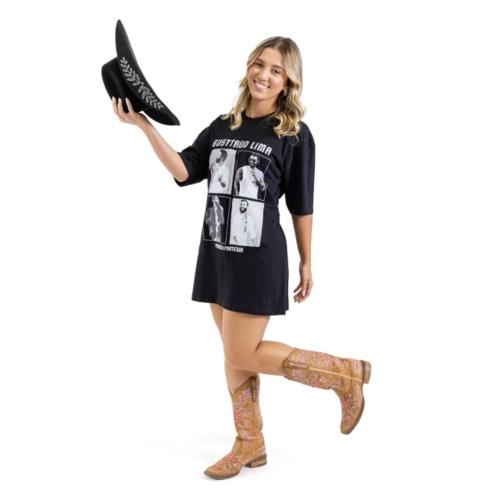 CAMISETA 4 GL FEMININO PRETO P