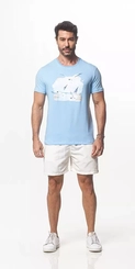CAMISETA SUMMER GAIVOTAS AZUL