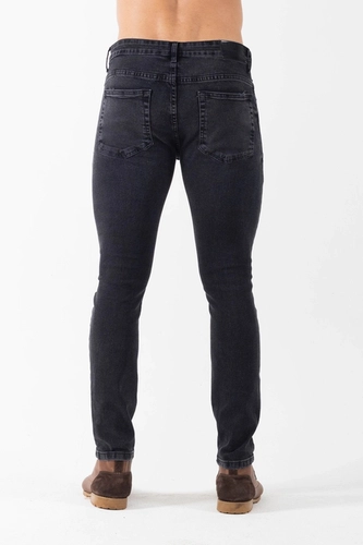CALCA JEANS SKINNY MASC DESTROYED PRETA