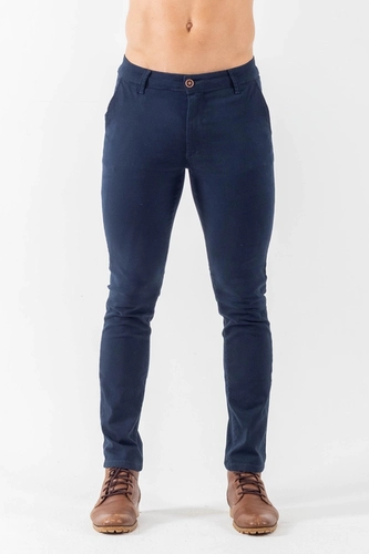 CALÇA SARJA AZUL MARINHO