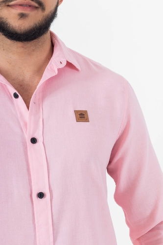CAMISA MANGA LONGA SEM BOLSO CORES ROSA P