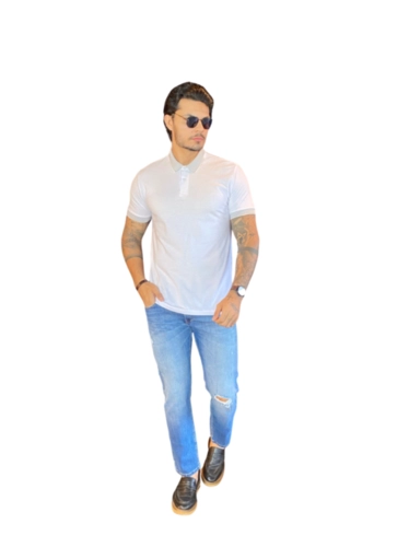 CAMISETA POLO PIQUET MR OCKY BRANCO P