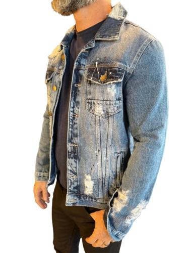 JAQUETA DAMEGE AZUL CLARO JEANS M