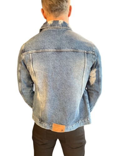 JAQUETA DAMEGE AZUL CLARO JEANS M