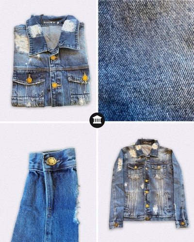 JAQUETA DAMEGE AZUL CLARO JEANS M