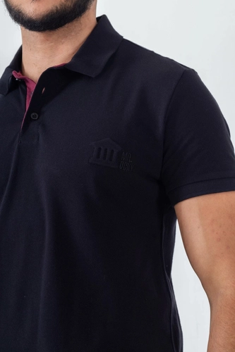 CAMISETA POLO PIQUET MR OCKY PRETO C/