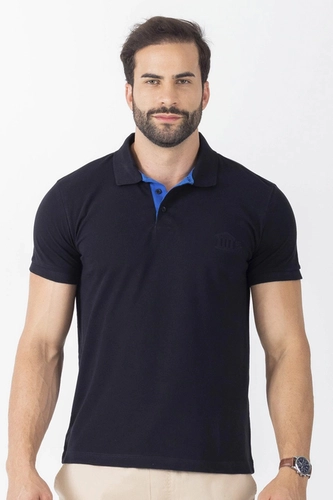 CAMISETA POLO PIQUET MR OCKY PRETO C/