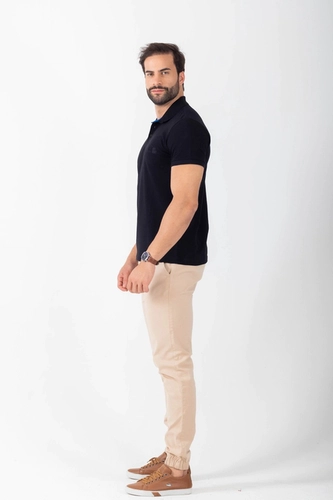CAMISETA POLO PIQUET MR OCKY PRETO C/