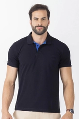 CAMISETA POLO PIQUET MR OCKY PRETO C/