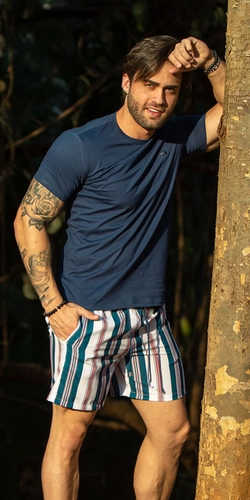 SHORT RED BLUE BEAR