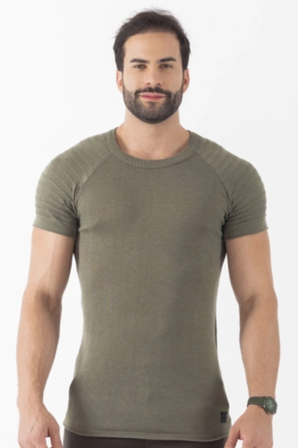 CAMISETA TRICOT NERVURA