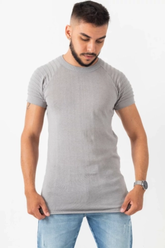 CAMISETA TRICOT NERVURA