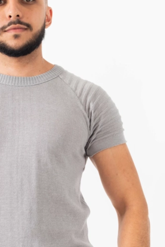 CAMISETA TRICOT NERVURA