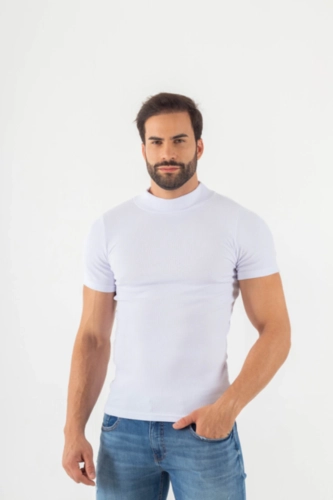 CAMISETA CANELADA GOLA ALTA MR. OCKY
